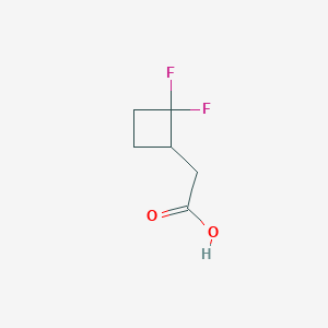 molecular formula C6H8F2O2 B13507700 2-(2,2-Difluorocyclobutyl)acetic acid 