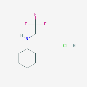 molecular formula C8H15ClF3N B13507718 N-(2,2,2-trifluoroethyl)cyclohexanamine hydrochloride 