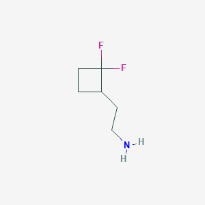 molecular formula C6H11F2N B13507726 2-(2,2-Difluorocyclobutyl)ethanamine 