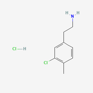 molecular formula C9H13Cl2N B13507780 2-(3-Chloro-4-methylphenyl)ethan-1-amine hydrochloride 