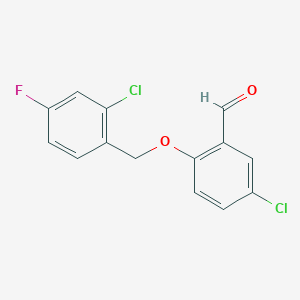 5-Chloro-2-[(2-chloro-4-fluorobenzyl)oxy]benzaldehyde