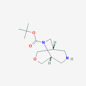 molecular formula C12H22N2O3 B13507919 rac-tert-butyl (1R,5S)-3-oxa-7,9-diazabicyclo[3.3.2]decane-9-carboxylate 