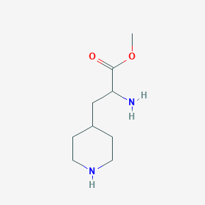 molecular formula C9H18N2O2 B13507946 Methyl 2-amino-3-(piperidin-4-YL)propanoate 
