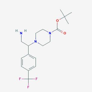 Tert-butyl 4-[2-amino-1-[4-(trifluoromethyl)phenyl]ethyl]piperazine-1-carboxylate