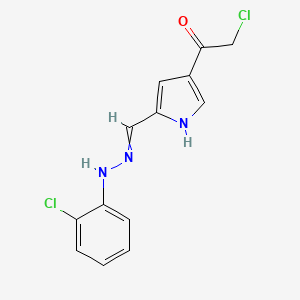 2-Chloro-1-[5-[[(2-chlorophenyl)hydrazinylidene]methyl]-1H-pyrrol-3-yl]ethanone