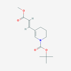 molecular formula C14H21NO4 B13508026 tert-butyl5-[(1E)-3-methoxy-3-oxoprop-1-en-1-yl]-1,2,3,4-tetrahydropyridine-1-carboxylate 