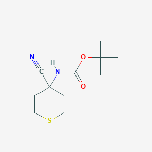 molecular formula C11H18N2O2S B13508037 tert-butyl (4-cyanotetrahydro-2H-thiopyran-4-yl)carbamate 