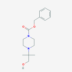 molecular formula C16H24N2O3 B13508112 Benzyl 4-(1-hydroxy-2-methylpropan-2-yl)piperazine-1-carboxylate 