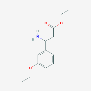 molecular formula C13H19NO3 B13508127 Ethyl 3-amino-3-(3-ethoxyphenyl)propanoate 