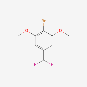 molecular formula C9H9BrF2O2 B13508134 2-Bromo-5-(difluoromethyl)-1,3-dimethoxybenzene 