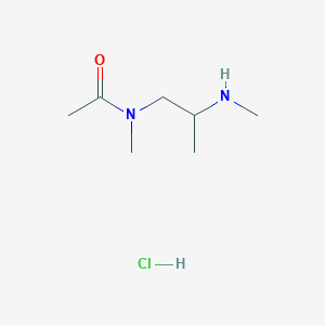 molecular formula C7H17ClN2O B13508156 N-methyl-N-[2-(methylamino)propyl]acetamide hydrochloride 