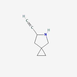 molecular formula C8H11N B13508174 6-Ethynyl-5-azaspiro[2.4]heptane 
