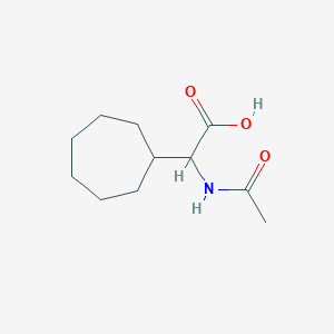 molecular formula C11H19NO3 B13508182 2-Acetamido-2-cycloheptylacetic acid 