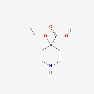 molecular formula C8H15NO3 B13508197 4-Ethoxypiperidine-4-carboxylic acid 