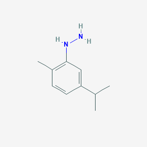 molecular formula C10H16N2 B13508217 [2-Methyl-5-(propan-2-yl)phenyl]hydrazine 