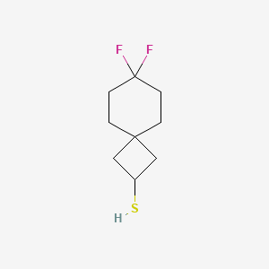 molecular formula C9H14F2S B13508243 7,7-Difluorospiro[3.5]nonane-2-thiol 