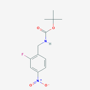 molecular formula C12H15FN2O4 B13508265 tert-Butyl (2-fluoro-4-nitrobenzyl)carbamate 