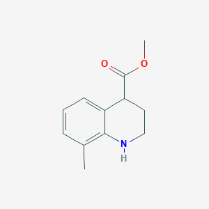 molecular formula C12H15NO2 B13508271 Methyl 8-methyl-1,2,3,4-tetrahydroquinoline-4-carboxylate 