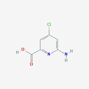 molecular formula C6H5ClN2O2 B13508279 6-Amino-4-chloropicolinic acid 
