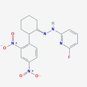 molecular formula C17H16FN5O4 B1350830 N-[[2-(2,4-dinitrophenyl)cyclohexylidene]amino]-6-fluoropyridin-2-amine 
