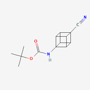 molecular formula C14H16N2O2 B13508351 tert-Butyl (4-cyanocuban-1-yl)carbamate 