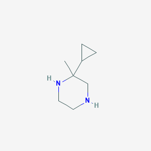 molecular formula C8H16N2 B13508411 2-Cyclopropyl-2-methylpiperazine 