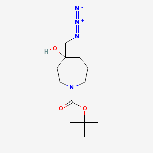 molecular formula C12H22N4O3 B13508417 Tert-butyl 4-(azidomethyl)-4-hydroxyazepane-1-carboxylate 