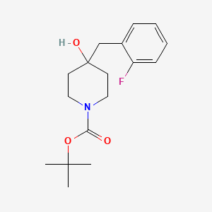 molecular formula C17H24FNO3 B13508424 1-tert-Butyloxycarbonyl-4-(2-fluorobenzyl)-4-hydroxypiperidine 