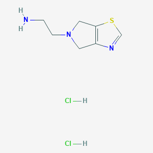molecular formula C7H13Cl2N3S B13508427 2-{4H,5H,6H-pyrrolo[3,4-d][1,3]thiazol-5-yl}ethan-1-amine dihydrochloride 