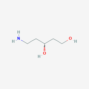 molecular formula C5H13NO2 B13508474 (3R)-5-aminopentane-1,3-diol 