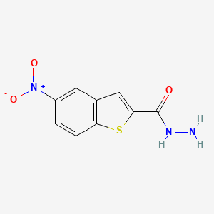 molecular formula C9H7N3O3S B1350855 5-nitro-1-benzothiophene-2-carbohydrazide CAS No. 591761-80-7
