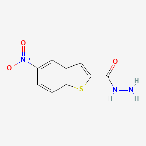 molecular formula C9H7N3O3S B1350855 5-硝基苯并[b]噻吩-2-羧酸肼 CAS No. 591761-80-7