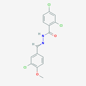 molecular formula C15H11Cl3N2O2 B1350860 2,4-dichloro-N'-[(3-chloro-4-methoxyphenyl)methylene]benzenecarbohydrazide 