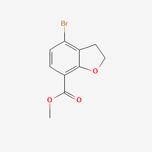 molecular formula C10H9BrO3 B13508600 Methyl 4-bromo-2,3-dihydro-1-benzofuran-7-carboxylate 