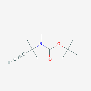 molecular formula C11H19NO2 B13508602 Tert-butyl methyl(2-methylbut-3-yn-2-yl)carbamate 