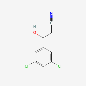 molecular formula C9H7Cl2NO B13508610 3-(3,5-Dichlorophenyl)-3-hydroxypropanenitrile 