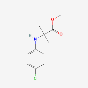 molecular formula C11H14ClNO2 B13508653 Methyl 2-((4-chlorophenyl)amino)-2-methylpropanoate 