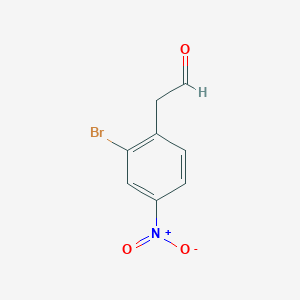 molecular formula C8H6BrNO3 B13508655 2-(2-Bromo-4-nitrophenyl)acetaldehyde 