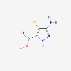 molecular formula C5H6BrN3O2 B13508696 Methyl 5-amino-4-bromo-1H-pyrazole-3-carboxylate 