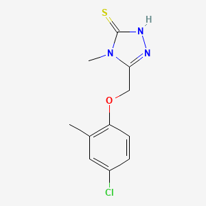 molecular formula C11H12ClN3OS B1350870 5-[(4-chloro-2-methylphenoxy)methyl]-4-methyl-4H-1,2,4-triazole-3-thiol CAS No. 588673-47-6