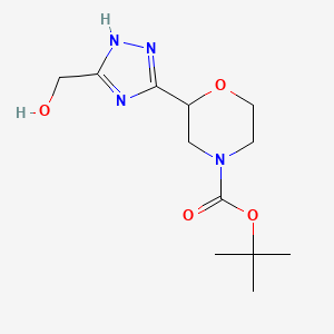 molecular formula C12H20N4O4 B13508704 tert-butyl 2-[5-(hydroxymethyl)-1H-1,2,4-triazol-3-yl]morpholine-4-carboxylate 