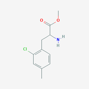 molecular formula C11H14ClNO2 B13508717 Methyl 2-amino-3-(2-chloro-4-methylphenyl)propanoate 