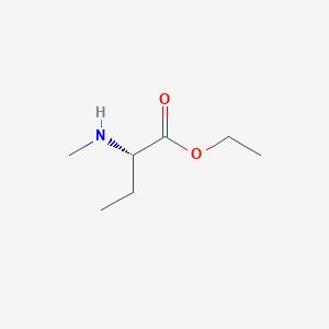 molecular formula C7H15NO2 B13508721 ethyl (2S)-2-(methylamino)butanoate 