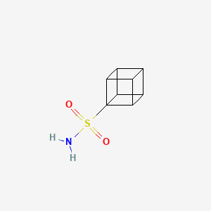 molecular formula C8H9NO2S B13508739 Cubane-1-sulfonamide 