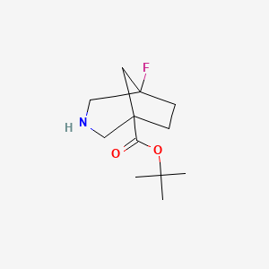 molecular formula C12H20FNO2 B13508792 Tert-butyl 5-fluoro-3-azabicyclo[3.2.1]octane-1-carboxylate 