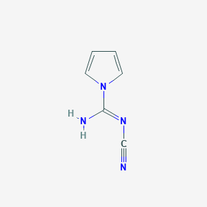 molecular formula C6H6N4 B135088 N-Cyano-1H-pyrrole-1-carboximidamide CAS No. 142095-56-5