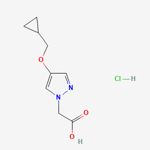 molecular formula C9H13ClN2O3 B13508804 2-[4-(cyclopropylmethoxy)-1H-pyrazol-1-yl]aceticacidhydrochloride 