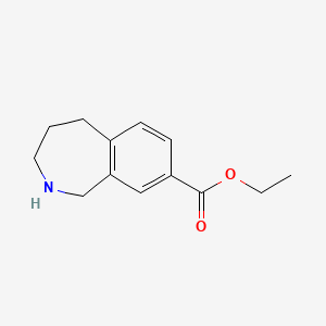 molecular formula C13H17NO2 B13508807 ethyl 2,3,4,5-tetrahydro-1H-2-benzazepine-8-carboxylate 
