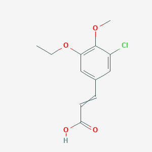 molecular formula C12H13ClO4 B1350881 3-(3-Chloro-5-ethoxy-4-methoxyphenyl)prop-2-enoic acid 