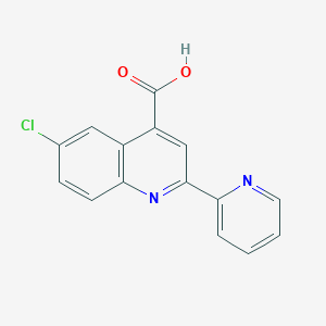 molecular formula C15H9ClN2O2 B1350882 6-Chloro-2-pyridin-2-ylquinoline-4-carboxylic acid CAS No. 667412-62-6